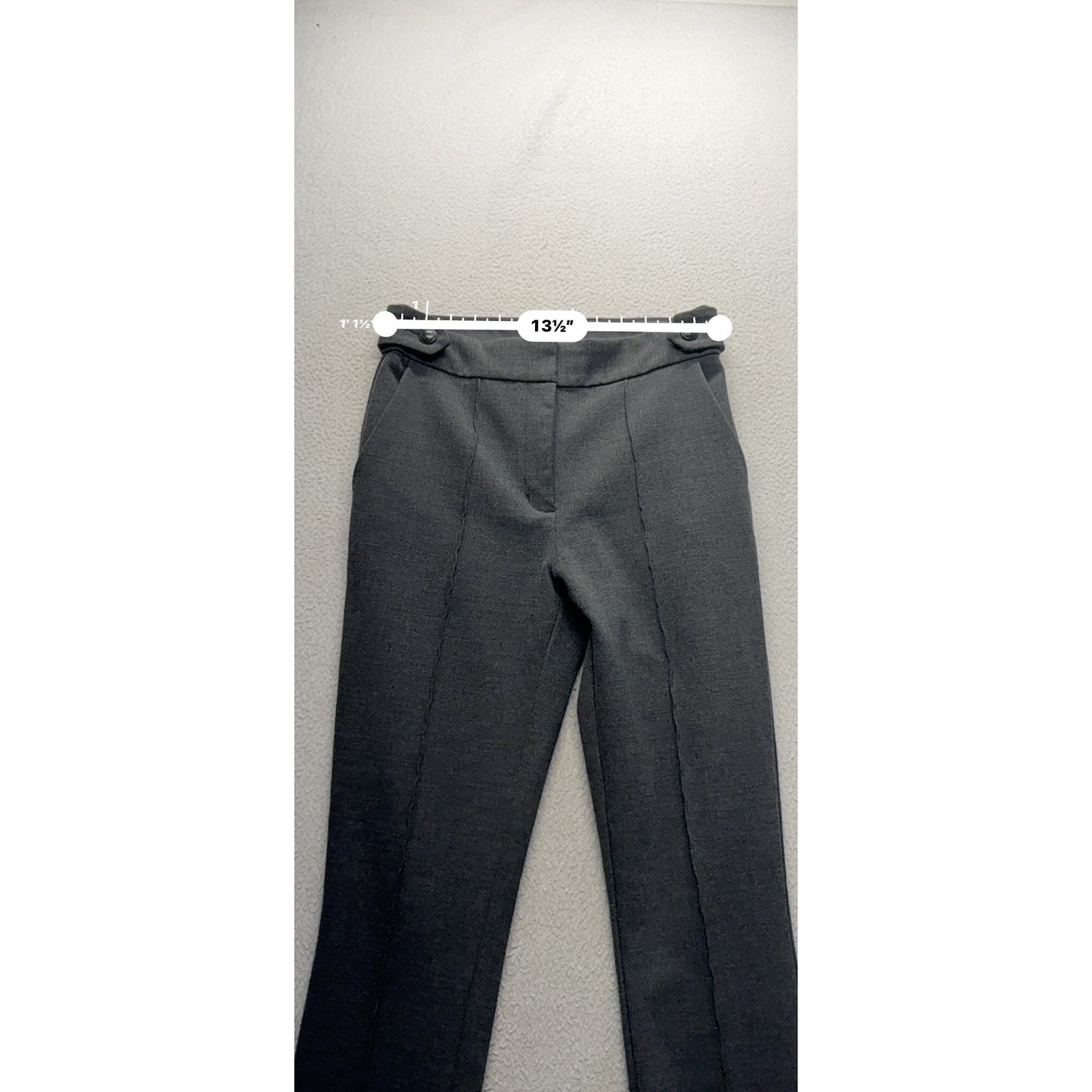 Express Gray Dress Pants 4R With Button Detail & Tapered Leg #213B