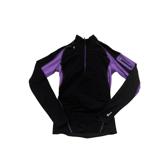 Storck M Black & Purple Long Sleeve Half-Zip Athletic Shirt #8387