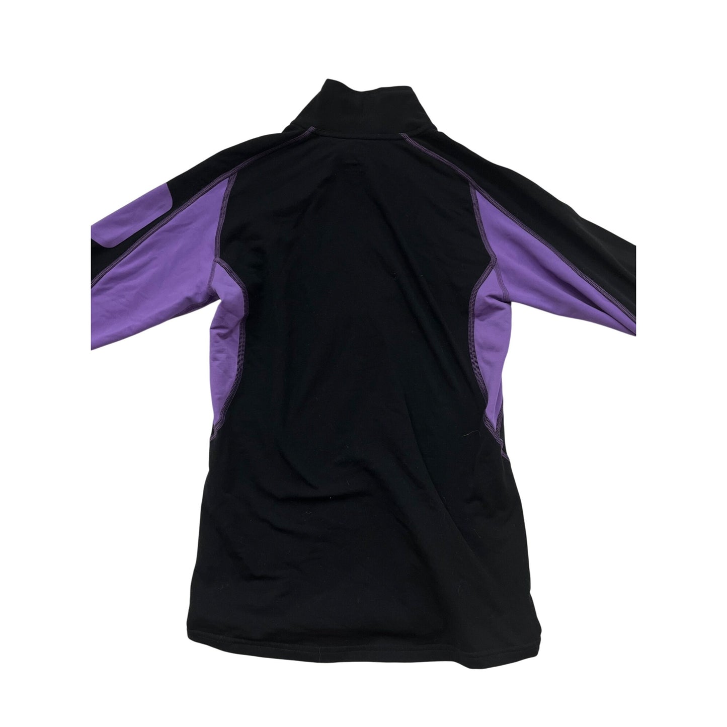 Storck M Black & Purple Long Sleeve Half-Zip Athletic Shirt #8387