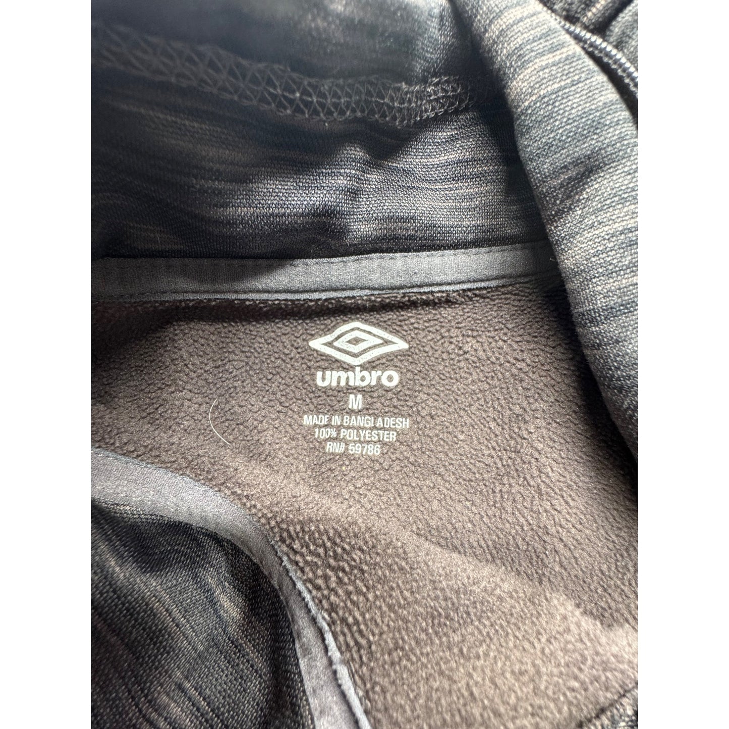 Umbro Gray 1/4 Zip Pullover Sweatshirt M #9164
