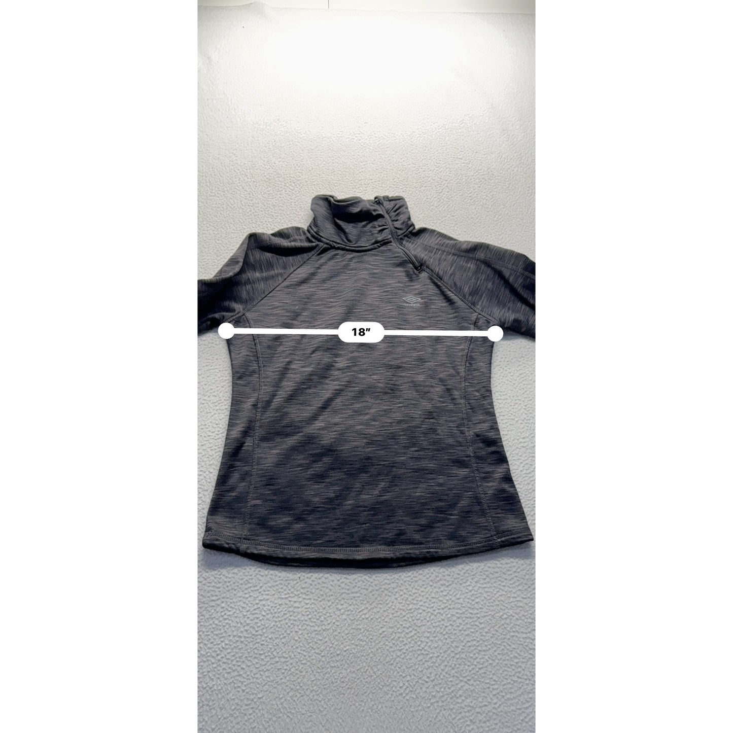 Umbro Gray 1/4 Zip Pullover Sweatshirt M #9164