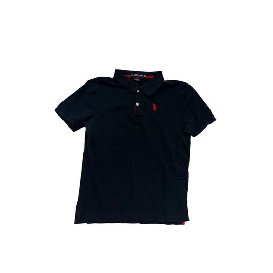 U.S. Polo Assn. Kids Black Polo Shirt XL Cotton #643A