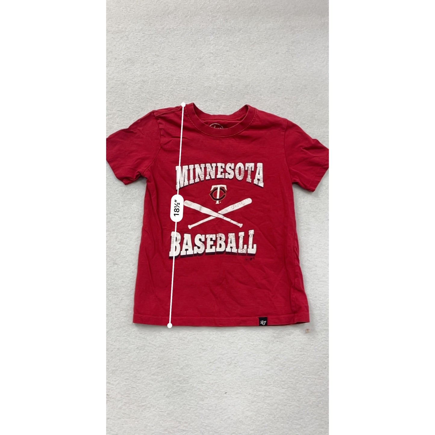 Minnesota Twins Red Baseball Graphic T-Shirt #8492