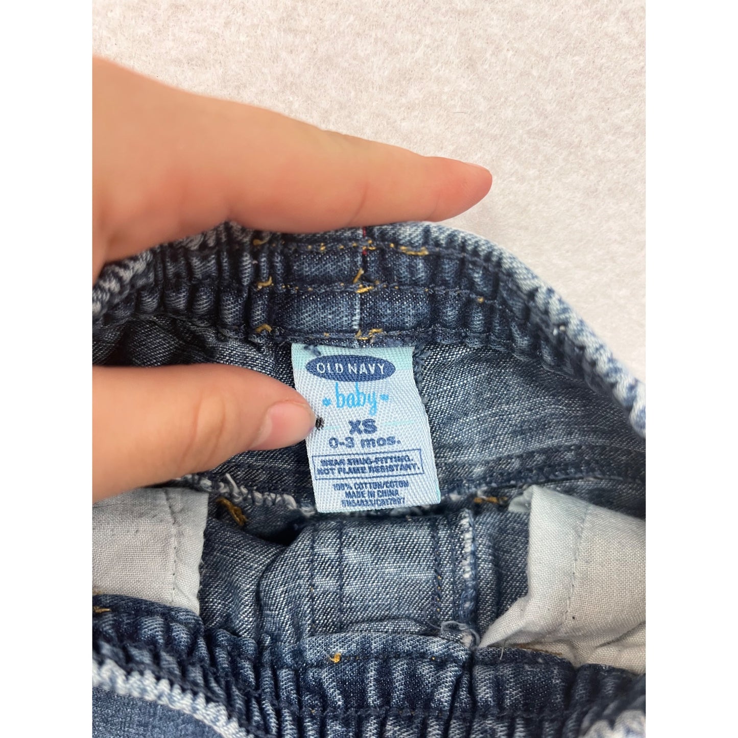 Old Navy Baby Denim-Look Shorts 0-3M #8681