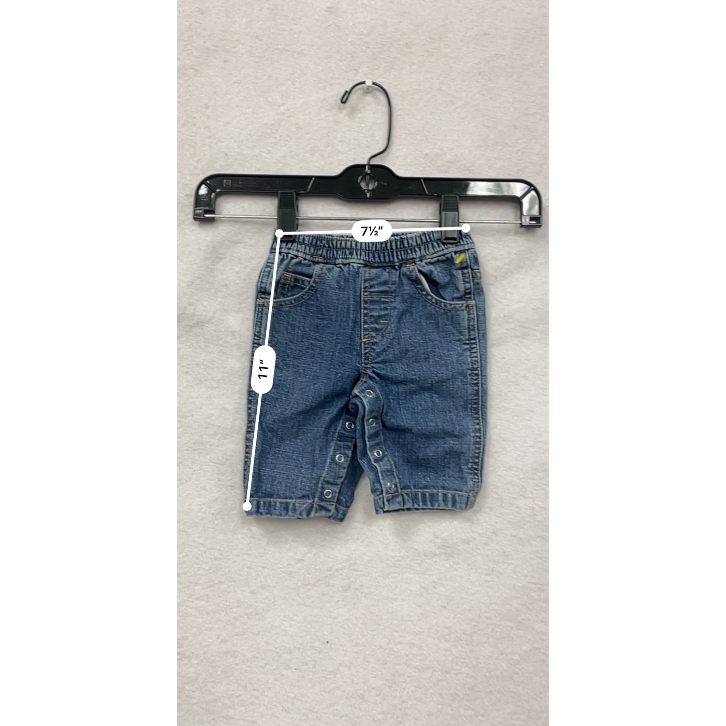 Old Navy Baby Denim-Look Shorts 0-3M #8681