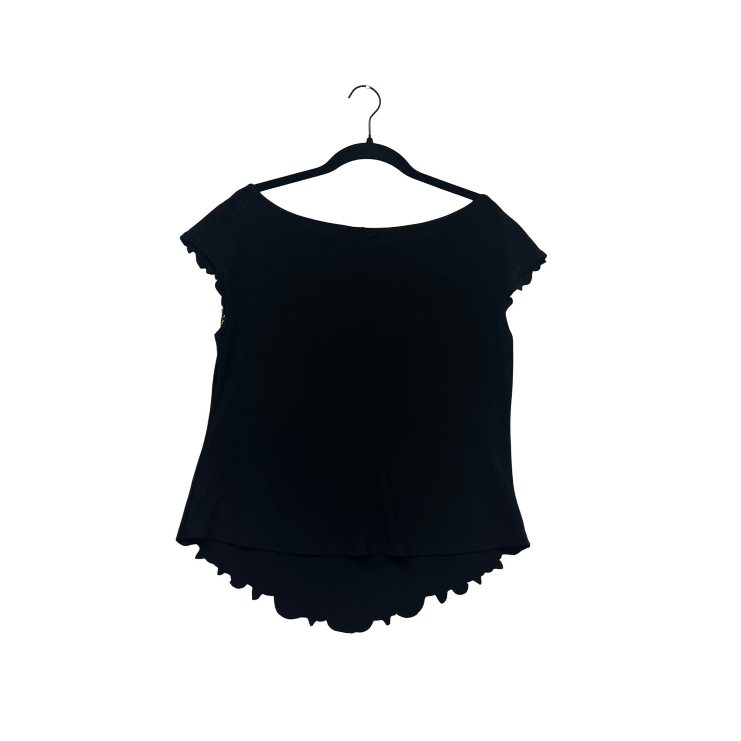 Dressbarn Collection Black & Gold Sequined Top L #308A