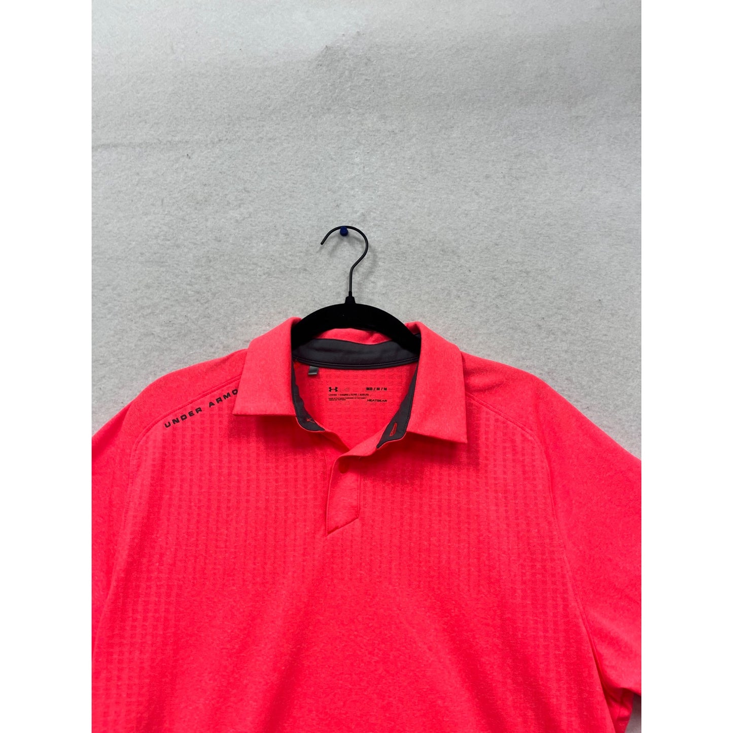 Under Armour HeatGear Polo Shirt Loose Fit Red Size M #577A