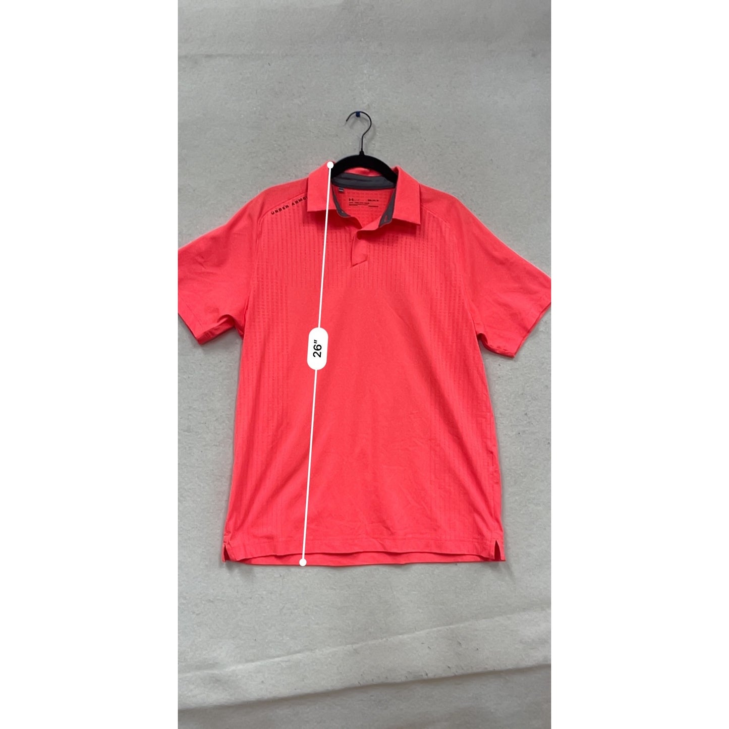 Under Armour HeatGear Polo Shirt Loose Fit Red Size M #577A