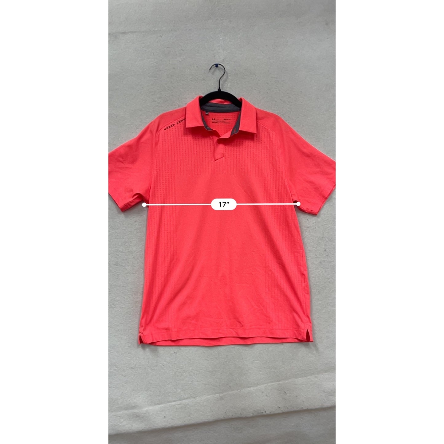 Under Armour HeatGear Polo Shirt Loose Fit Red Size M #577A