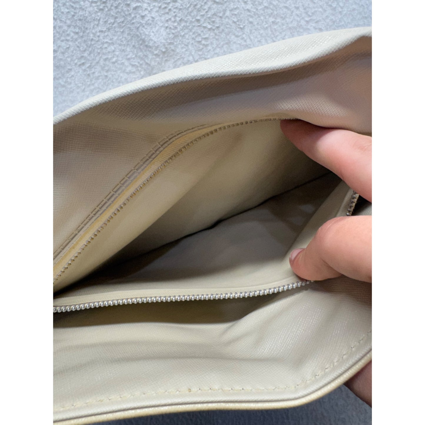 Vintage Mary Ann Rosenfeld Yellow Leather Fold-Over Clutch Closure #9905