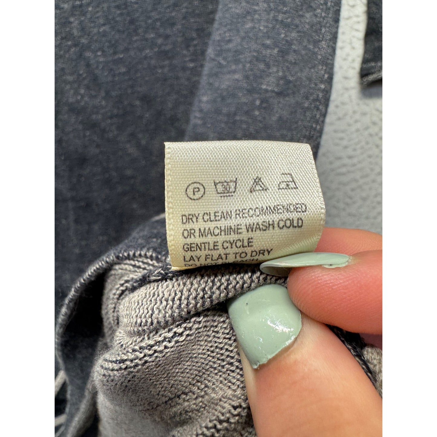 Organic Cotton Gray Long-Sleeve Dress With White Stitching By Aventura #7800