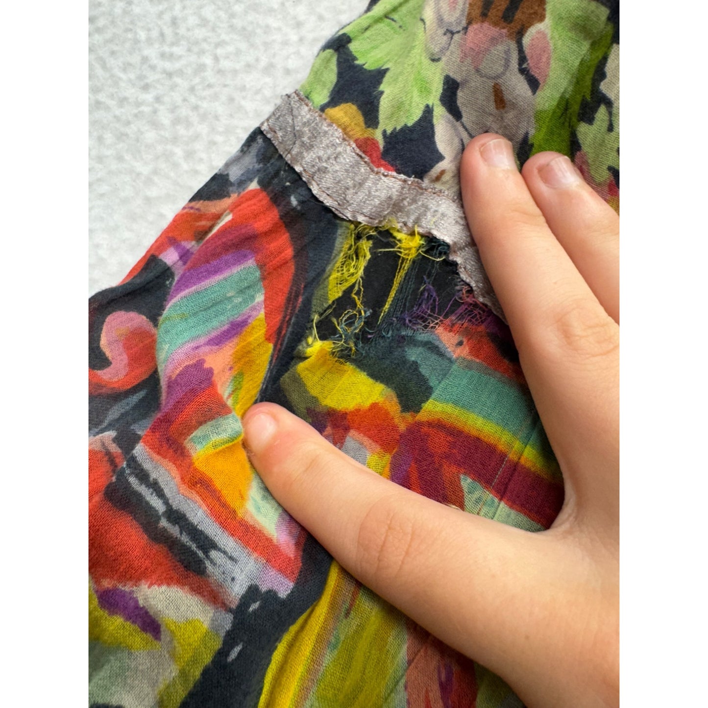 Travelsmith Colorful Boho Maxi Skirt With Drawstring Waist 100% Cotton L #9994