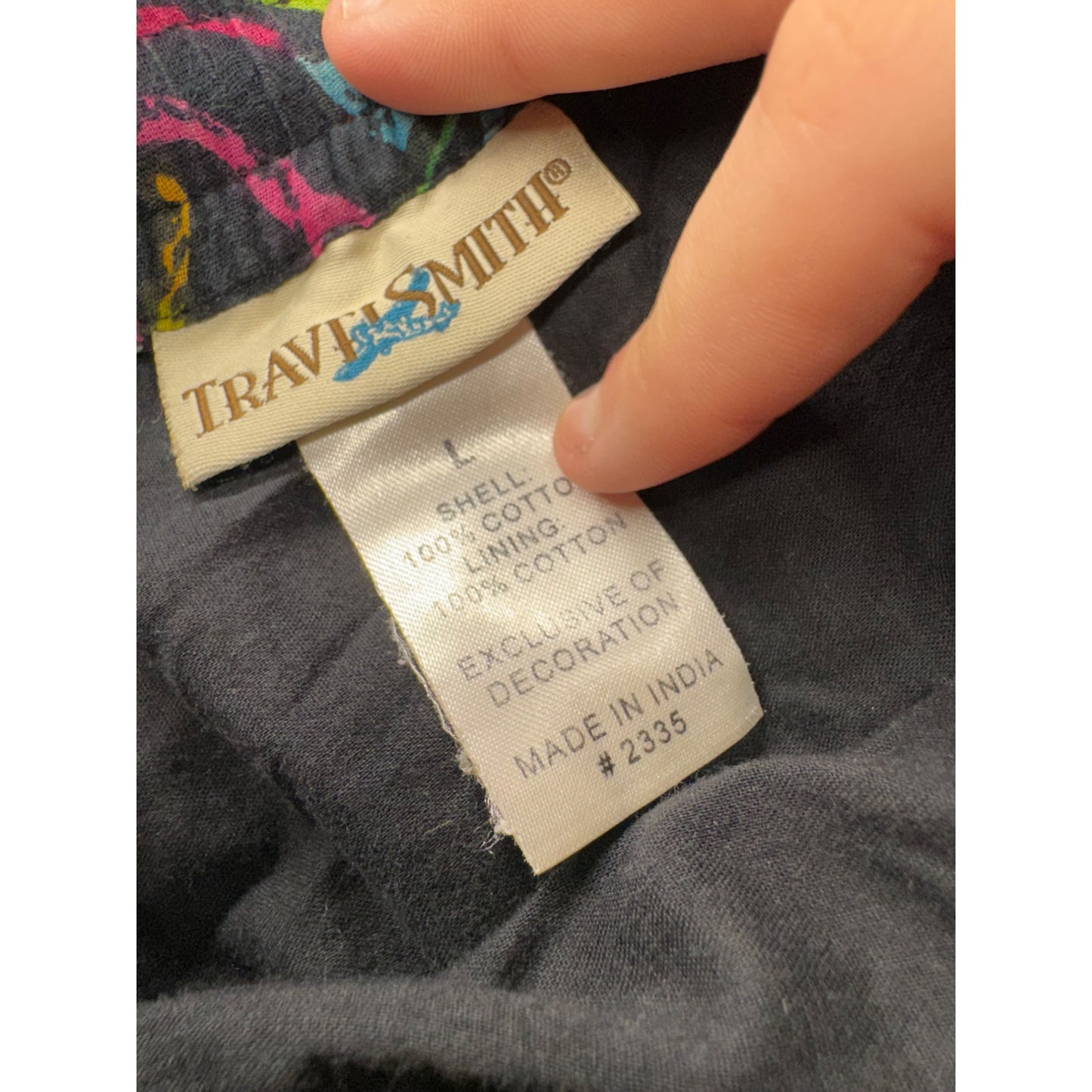 Travelsmith Colorful Boho Maxi Skirt With Drawstring Waist 100% Cotton L #9994