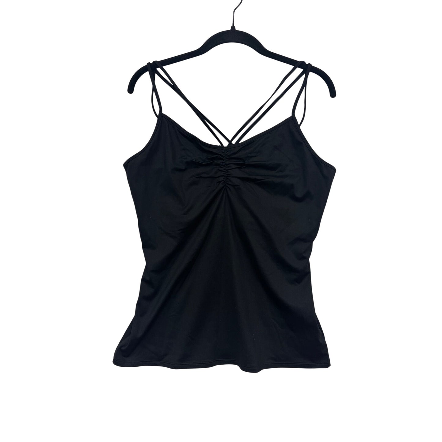 Boston Proper Black Strappy Ruched Camisole Top Size S #903A