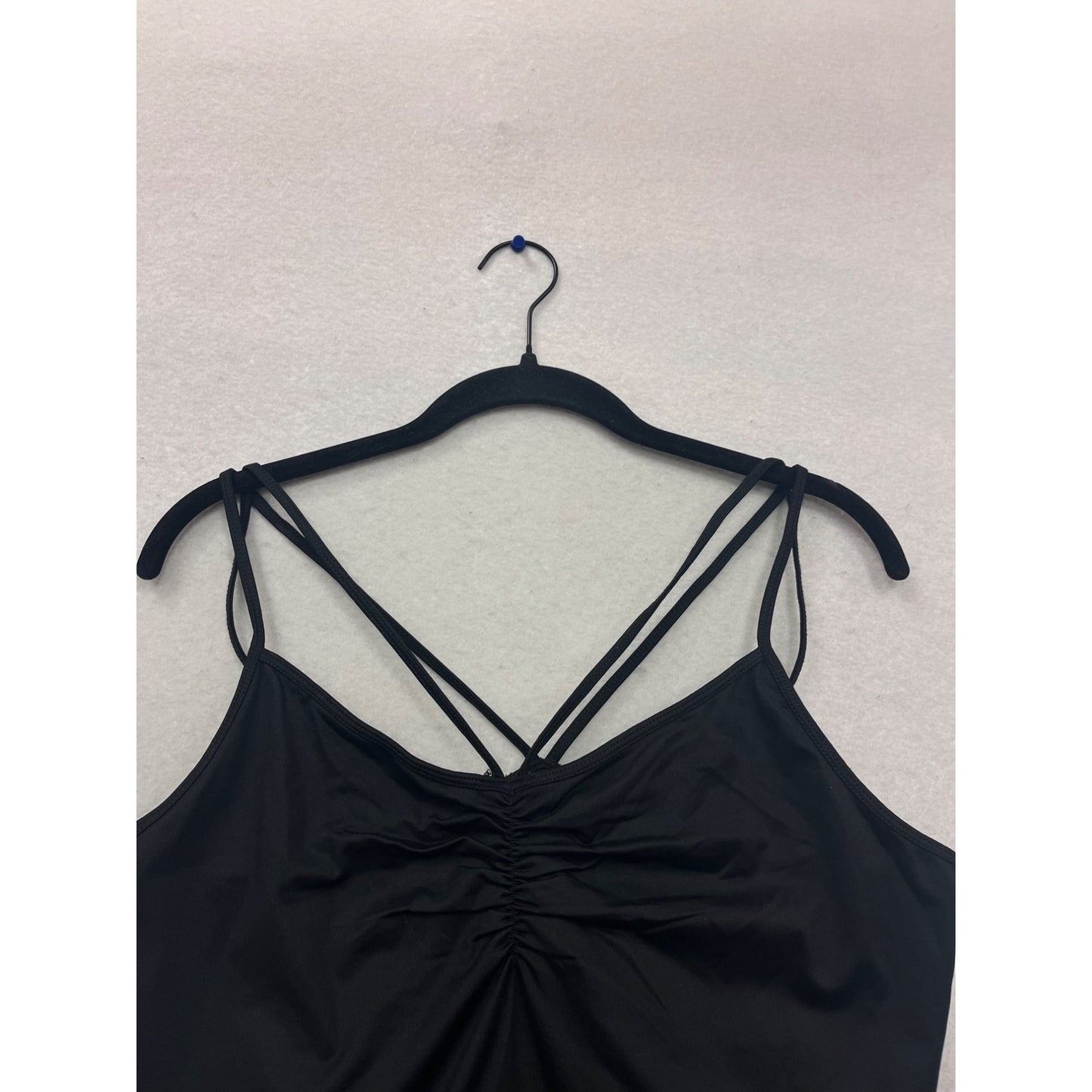 Boston Proper Black Strappy Ruched Camisole Top Size S #903A