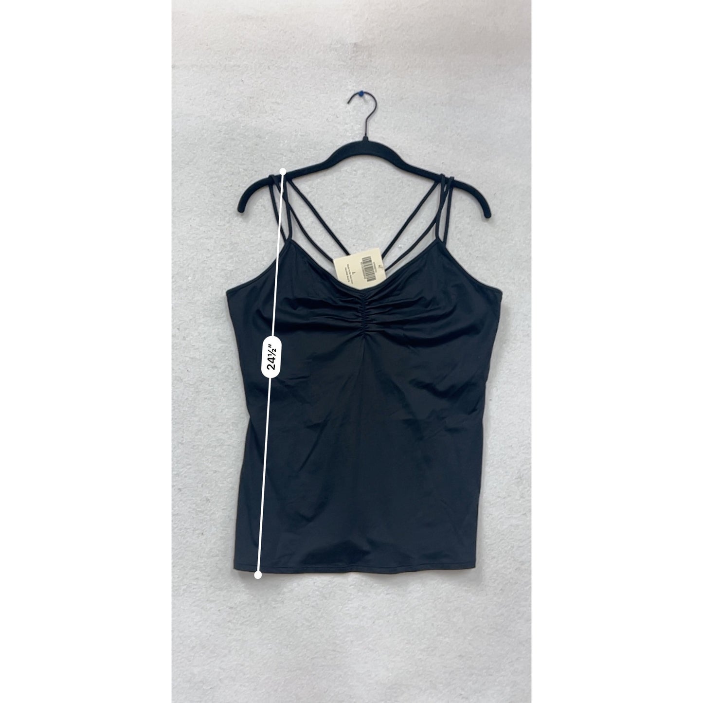 Boston Proper Black Strappy Ruched Camisole Top Size S #903A