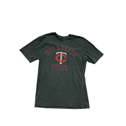 Women’s Grey Nike Minnesota Twins Graphic T-Shirt #6357