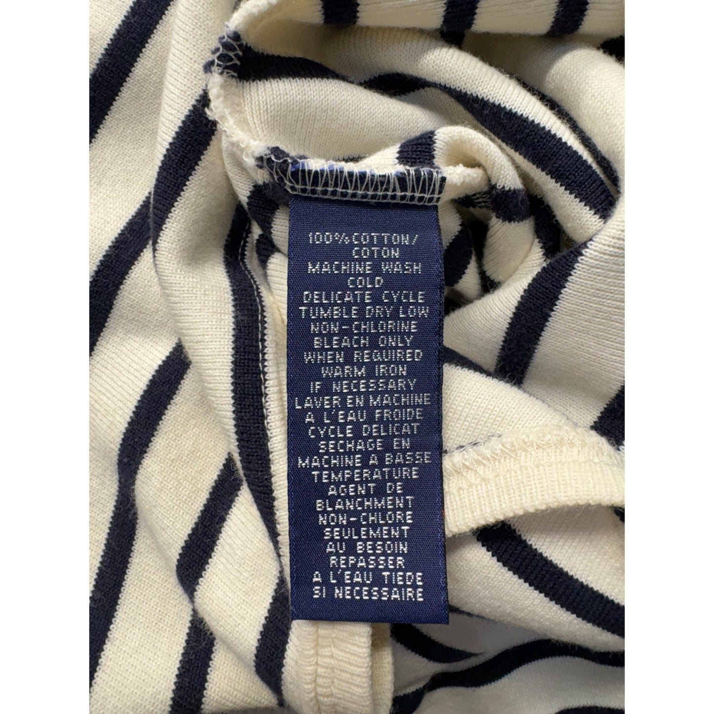 Ralph Lauren Sport Womens Striped Sleeveless Dress Navy & Cream #7420