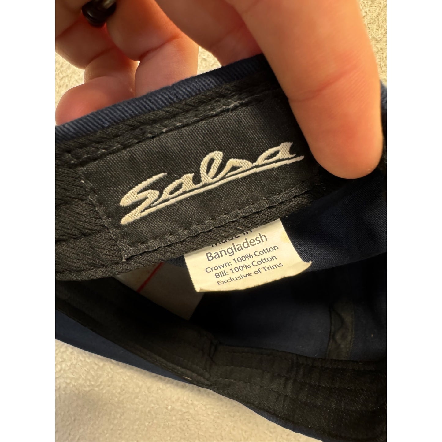 Salsa Navy Blue Adjustable Snapback Hat 28B