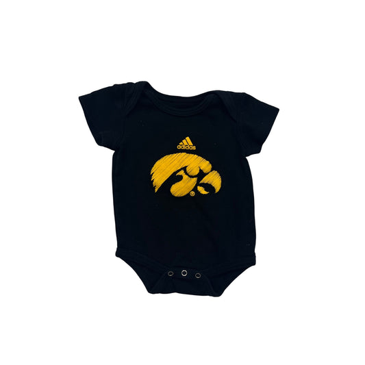 Adidas Iowa Hawkeyes Baby Bodysuit 0/3M Black & Gold Short Sleeve Snap Closure #6670