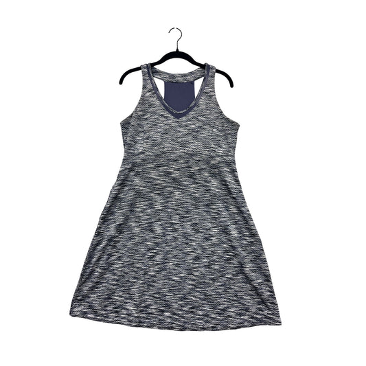 MPG Women's Large Athletic Racerback Dress Blue/Gray Pattern #6817