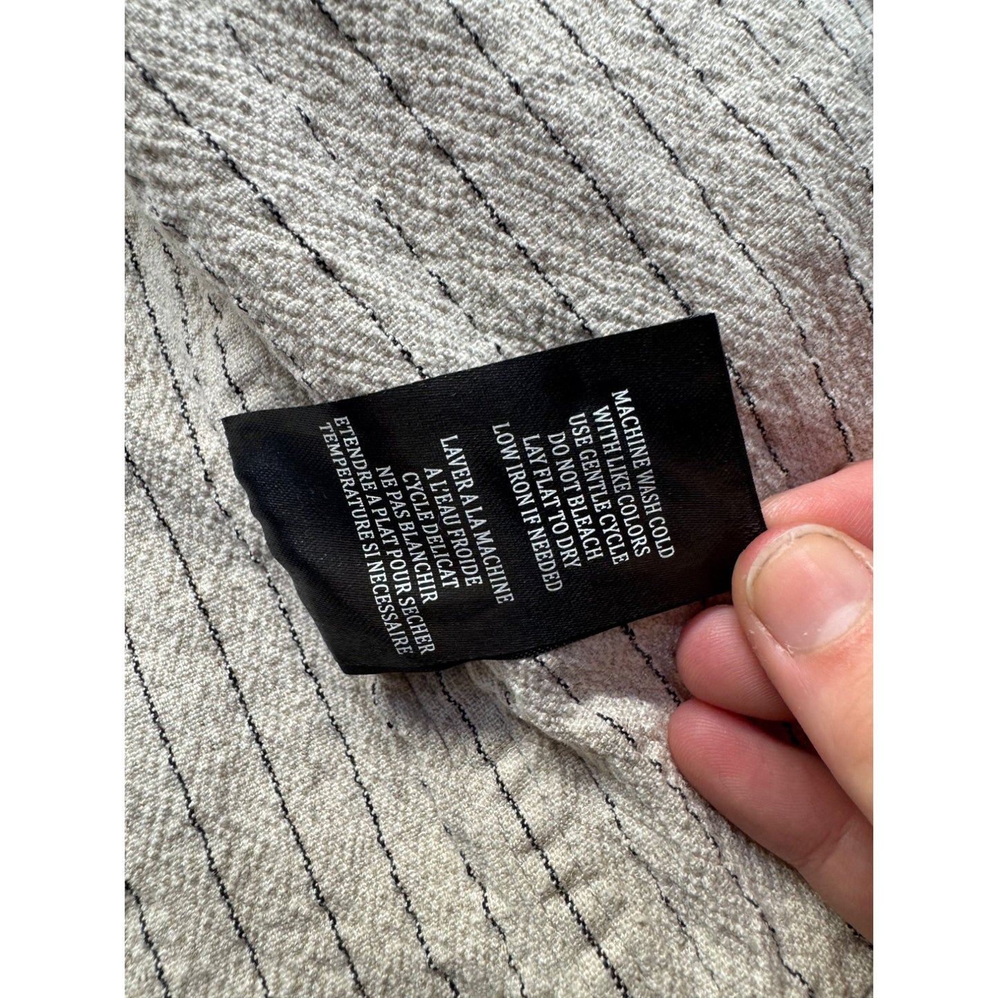 Blanknyc XS Beige Striped Asymmetric Lightweight Jacket #9415