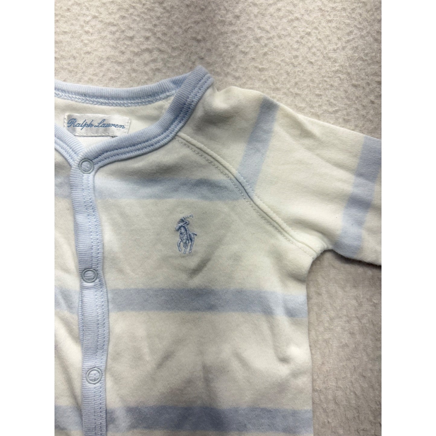 Ralph Lauren Baby Striped Footless Coverall 3M #7500