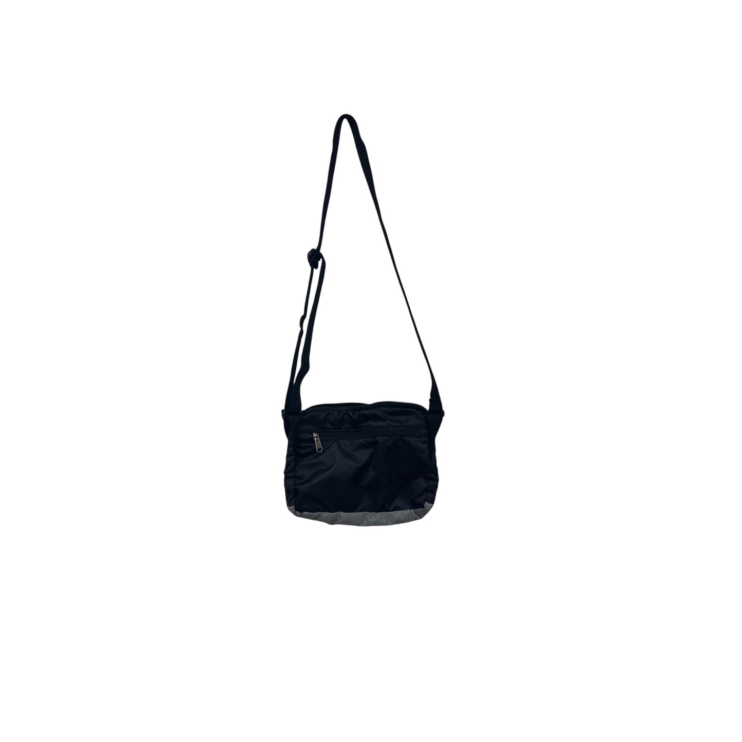 Black Nylon Crossbody Bag With Adjustable Strap #84A