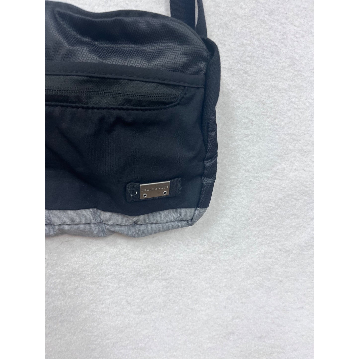 Black Nylon Crossbody Bag With Adjustable Strap #84A