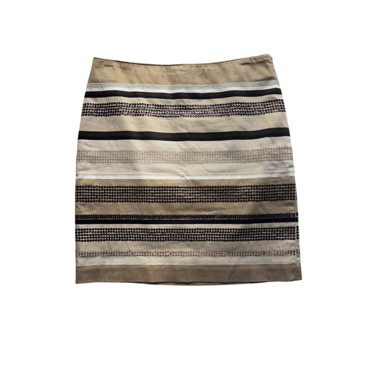 White House Black Market Textured Stripe Skirt Size 6 #187B