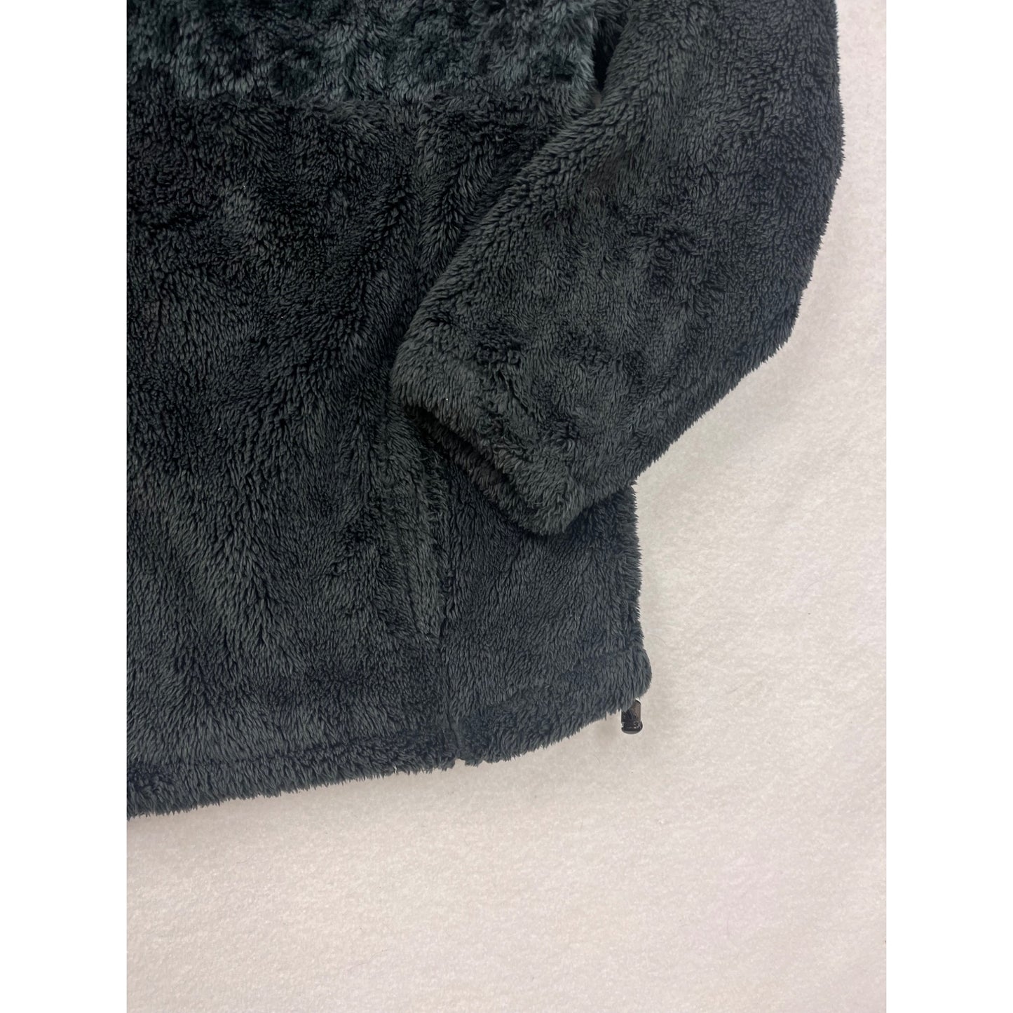 New Balance L Black Leopard Sherpa Fleece Full-Zip Jacket #8640