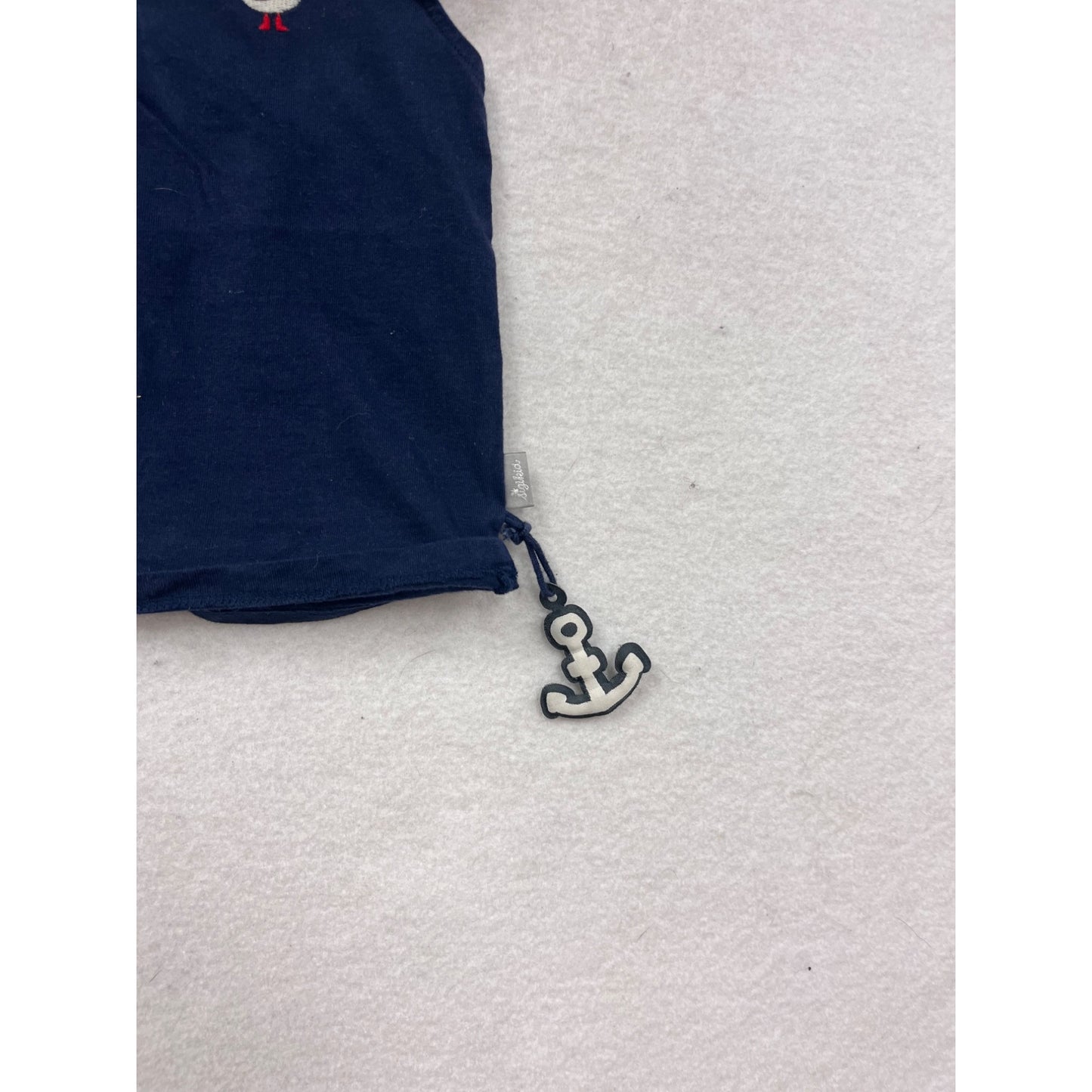 Sigikid Baby Navy Blue T-Shirt With Seagull & Anchor Appliqué  #8286