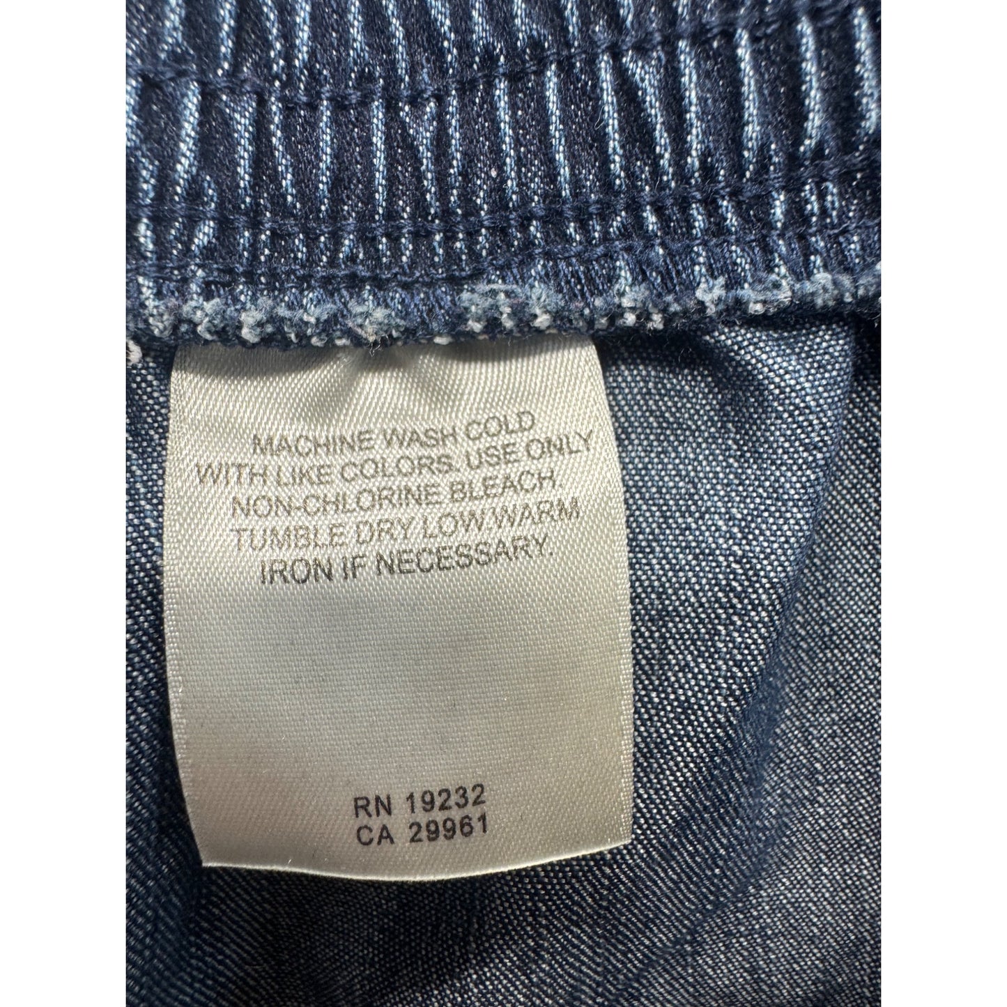 Alfred Dunner Blue Denim Pull-On Wide Leg Pants Size 14 Cotton Blend #9669