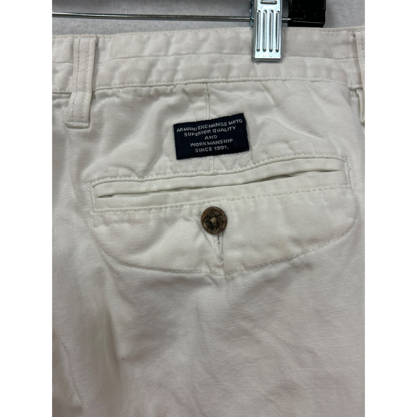 Armani Exchange Mens White Chino Pants #6114