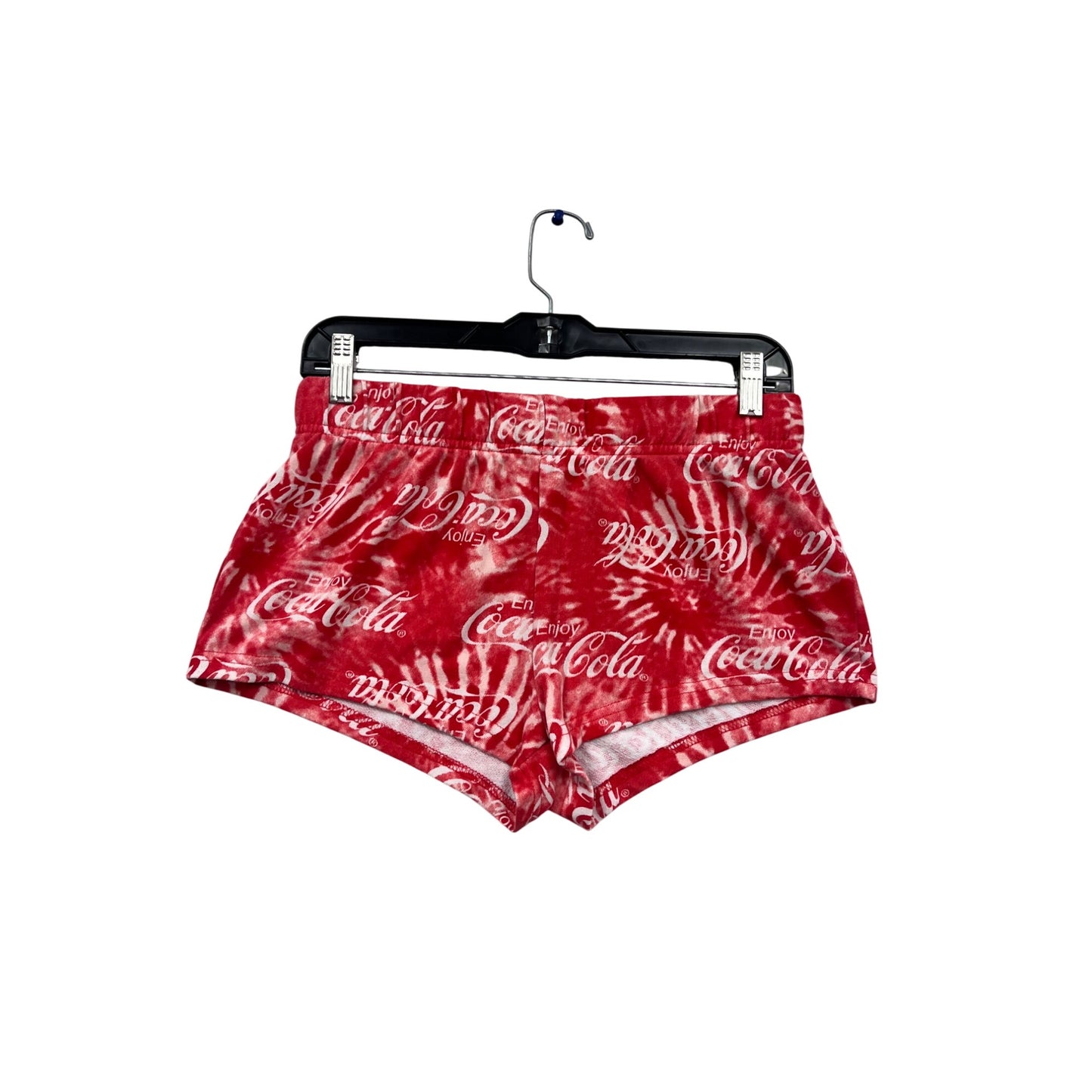 Coca Cola Tie Dye Red Graphic Lounge Shorts Soft Comfy Retro #486A