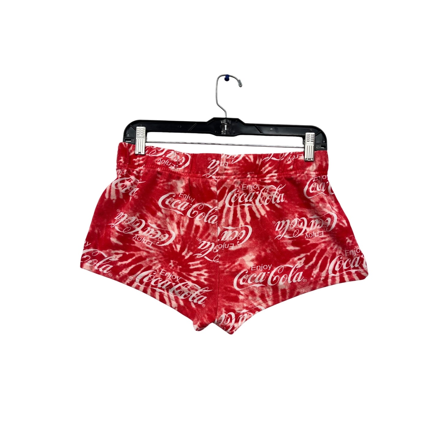 Coca Cola Tie Dye Red Graphic Lounge Shorts Soft Comfy Retro #486A