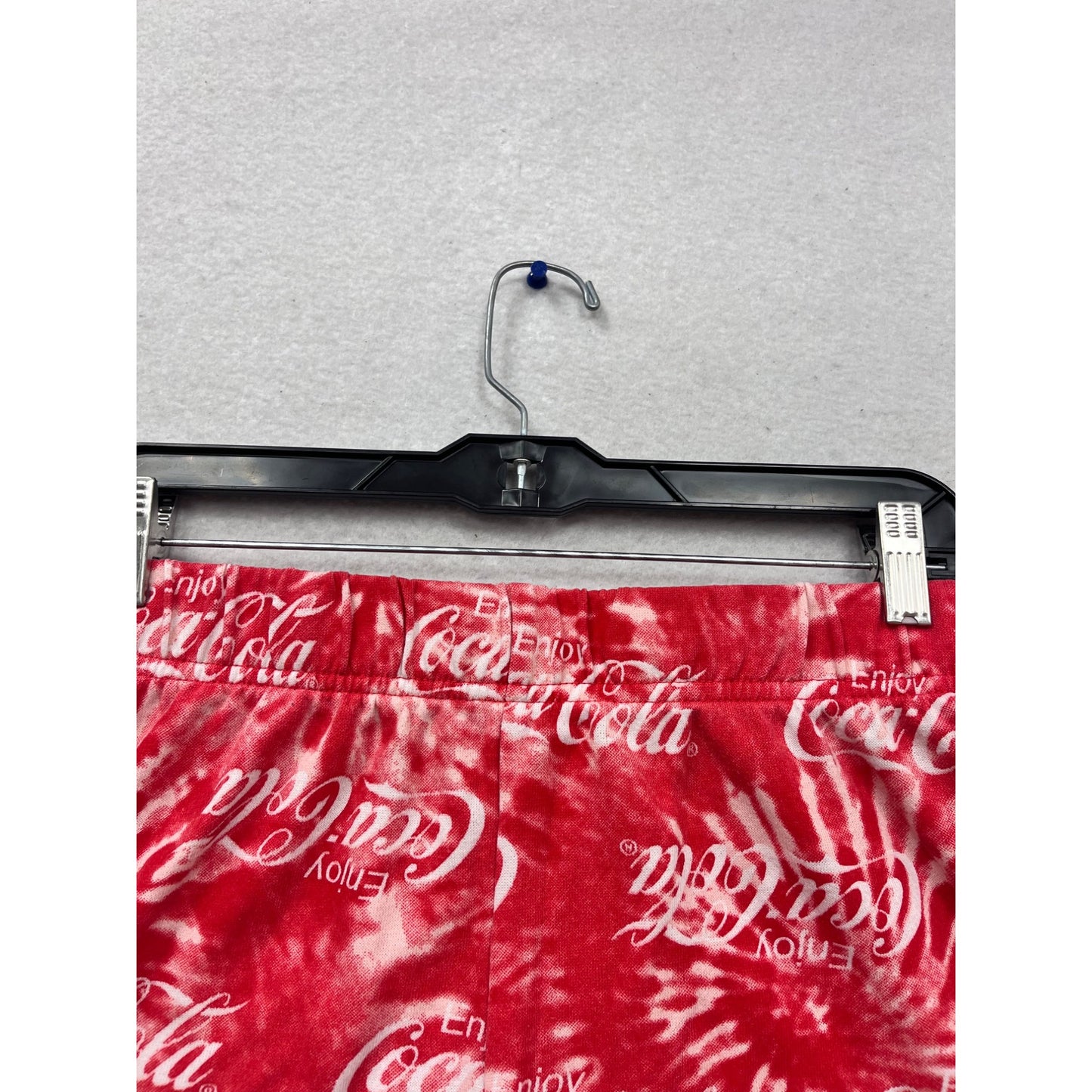 Coca Cola Tie Dye Red Graphic Lounge Shorts Soft Comfy Retro #486A