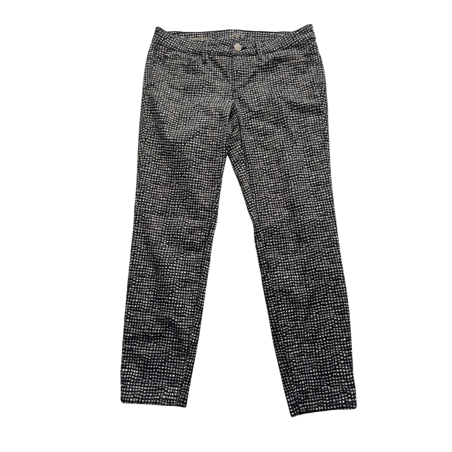 Ann Taylor Loft Modern Skinny Pants Size 28/6 Black & White 453B