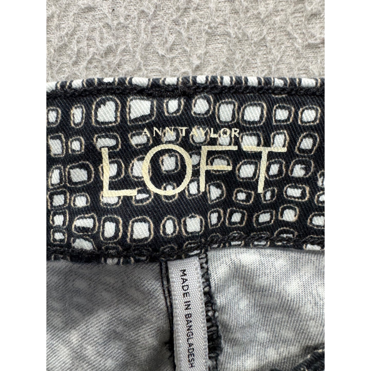 Ann Taylor Loft Modern Skinny Pants Size 28/6 Black & White 453B