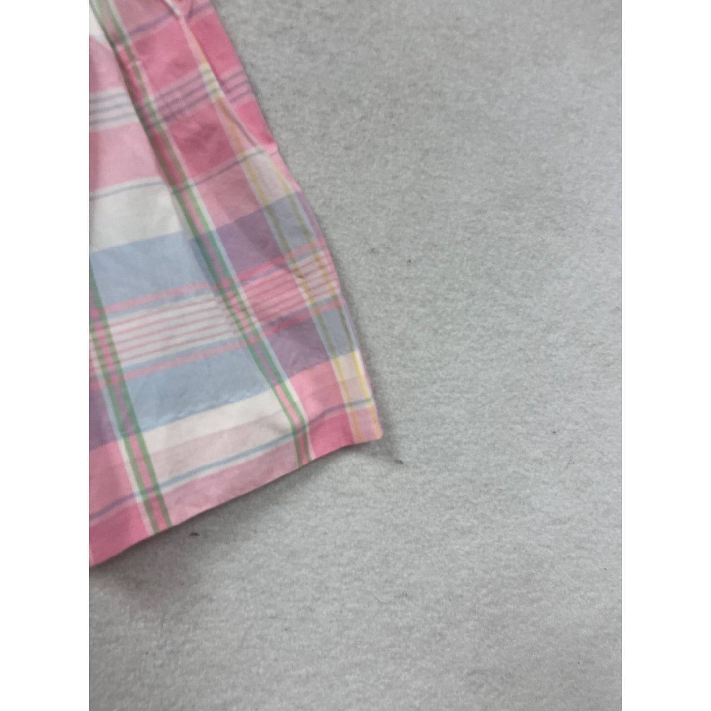 Plaid Chaps Baby Dress 6M Pink & Blue Short Sleeve #8483