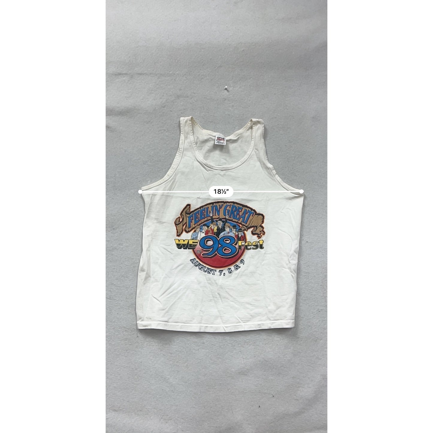 Vintage 1998 WF Fest Tank Top Feelin Great Anvil Men’s Large #8876