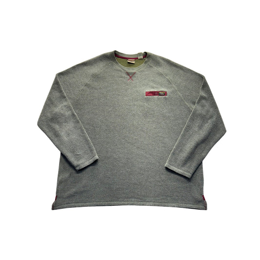 L.L.Bean XXXL Tall Gray Pullover Sweatshirt With Burgundy Accents #127B