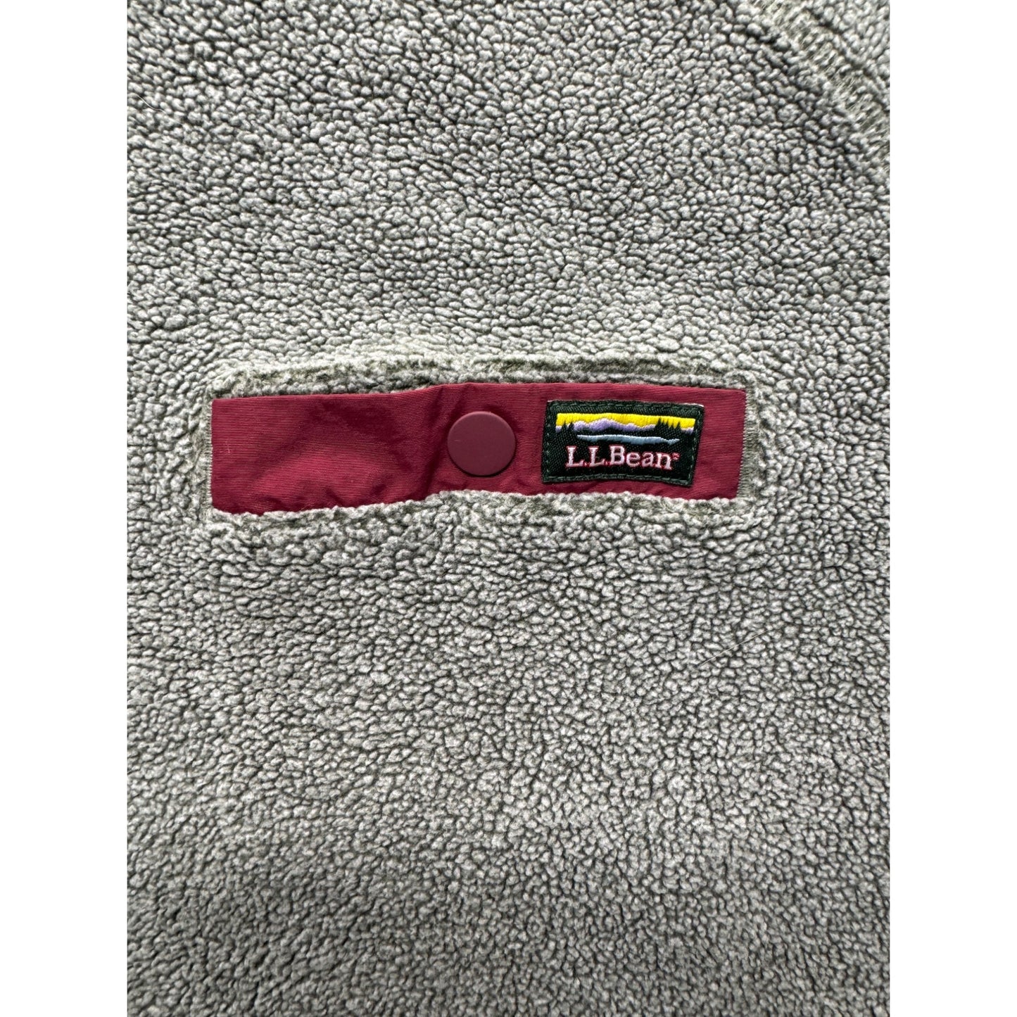 L.L.Bean XXXL Tall Gray Pullover Sweatshirt With Burgundy Accents #127B