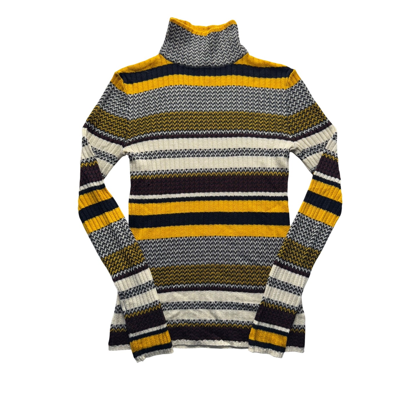 Xhilaration Multicolor Turtleneck Sweater Chevron & Striped #9605
