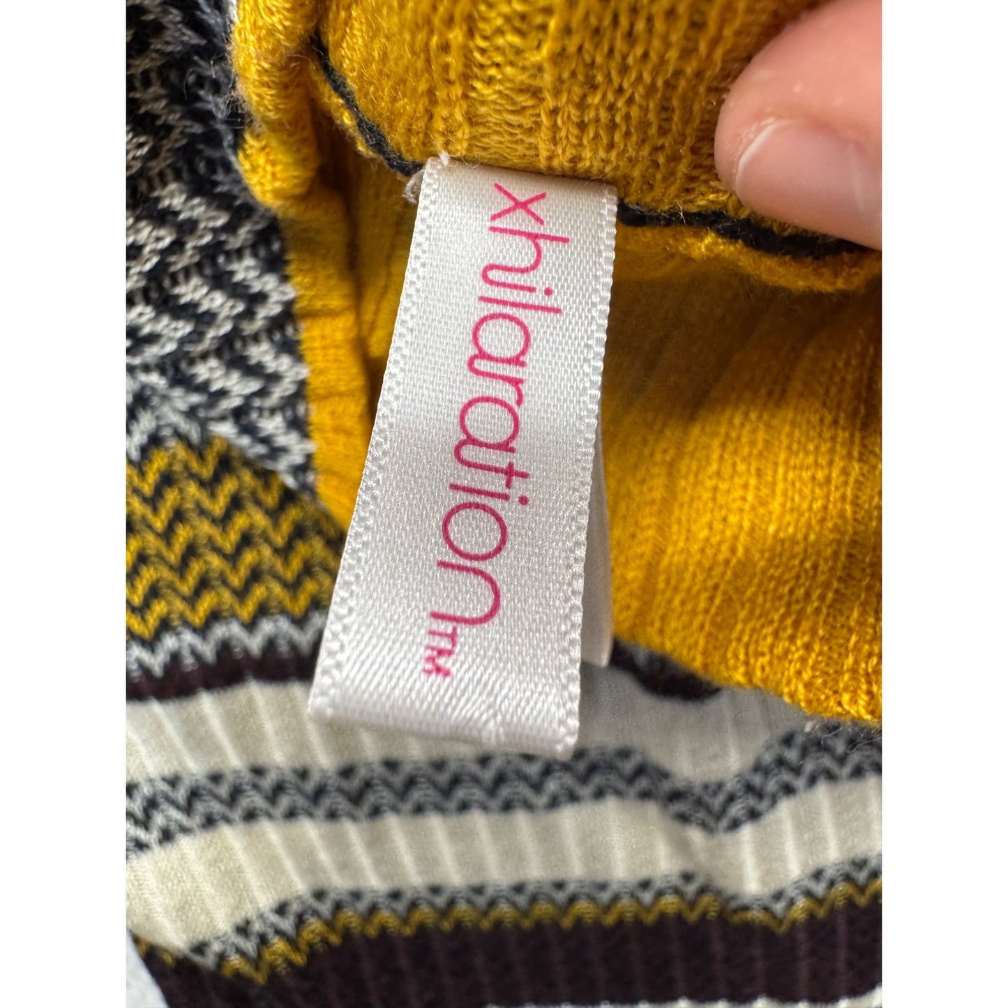 Xhilaration Multicolor Turtleneck Sweater Chevron & Striped #9605