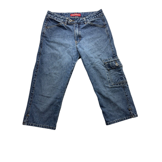 Unionbay Vintage Denim Cargo Capri Jeans #7573