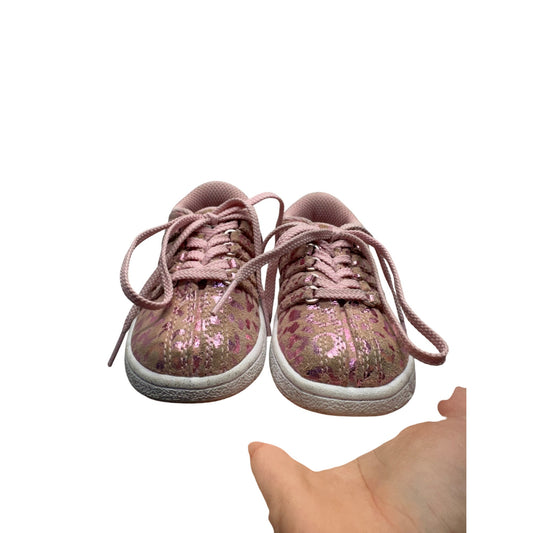 K Swiss Infant Pink Metallic Leopard Print Low Top Sneakers #9643