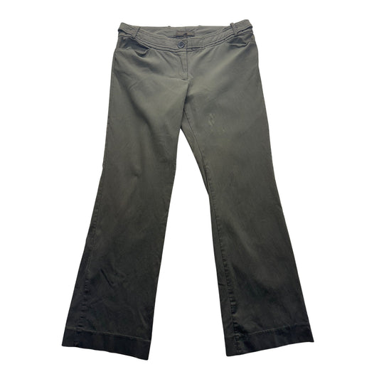The Limited Olive Green Trousers Size 12 Straight Fit Cotton Blend 444B