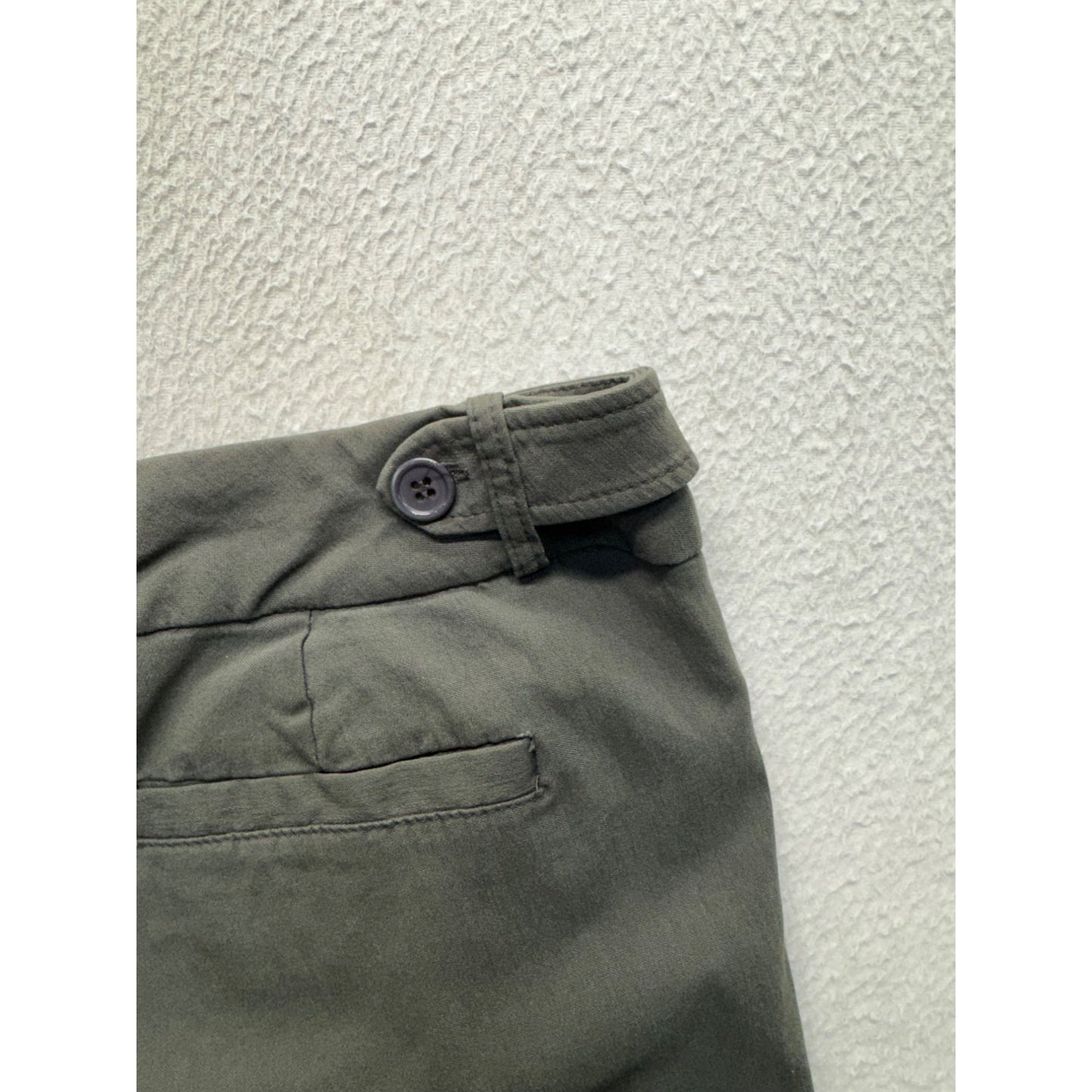The Limited Olive Green Trousers Size 12 Straight Fit Cotton Blend 444B