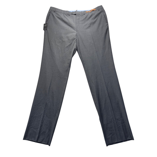 Riviera By Jack Victor Traveler Flex Tech Wool Gray Dress Pants XL #9119